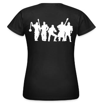 Jugger Schattenspieler weiss - Frauen T-Shirt - Schwarz - Hinten - AI Model Female 172 dark (172cm)