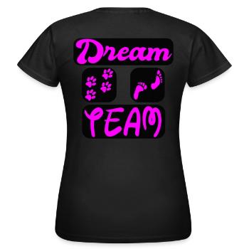 Dream Team - Frauen T-Shirt - Schwarz - Hinten - AI Model Female 172 dark (172cm)