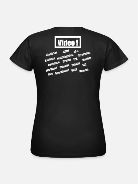 Videotechniker Wortschatz - Frauen T-Shirt - Schwarz
