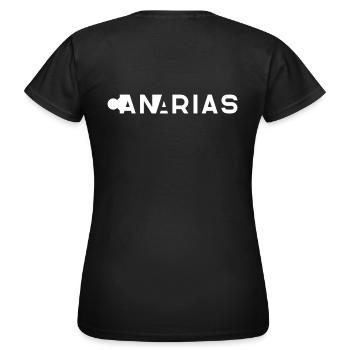 CANARIAS (Îles Canaries) – Espagne - T-shirt Femme - noir - Dos - AI Model Female 172 dark (172cm)