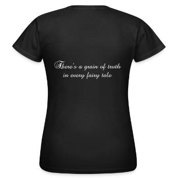 fairytale truth - Women's T-Shirt - black - Back - AI Model Female 172 dark (172cm)