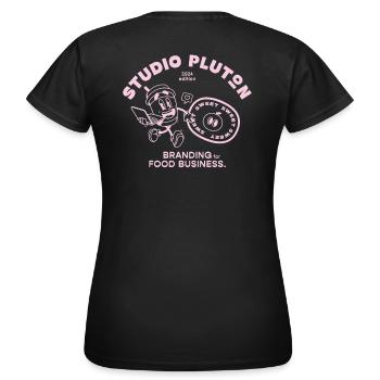 Studio Pluton - Édition 2024 (light pink) - T-shirt Femme - noir - Dos - AI Model Female 172 dark (172cm)
