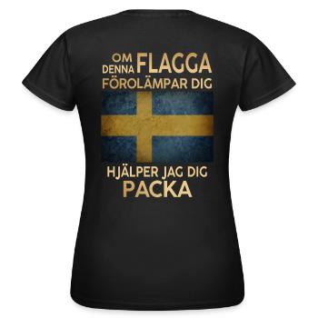 SI CE DRAPEAU VOUS OFFENSE, JE VOUS AIDERAI - T-shirt Femme - noir - Dos - AI Model Female 172 dark (172cm)