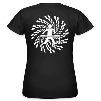 dj deejay 23 - Frauen T-Shirt - Schwarz - Hinten - AI Model Female 172 dark (172cm)