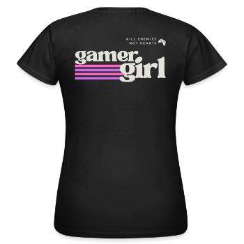 Gamer Girl - Women's T-Shirt - black - Back - AI Model Female 172 dark (172cm)