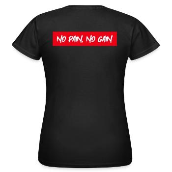 No pain No gain (Red) - T-shirt Femme - noir - Dos - AI Model Female 172 dark (172cm)