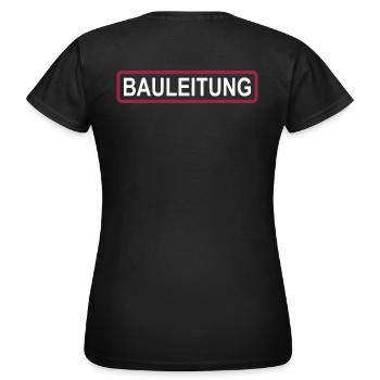Baustellen-Bauleitung - Frauen T-Shirt - Schwarz - Hinten - AI Model Female 172 dark (172cm)