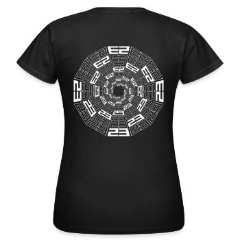 Tekno 23 Spirale - Frauen T-Shirt - Schwarz - Hinten - AI Model Female 172 dark (172cm)