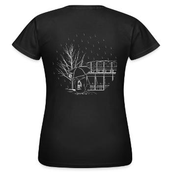 Soirée libre - T-shirt Femme - noir - Dos - AI Model Female 172 dark (172cm)