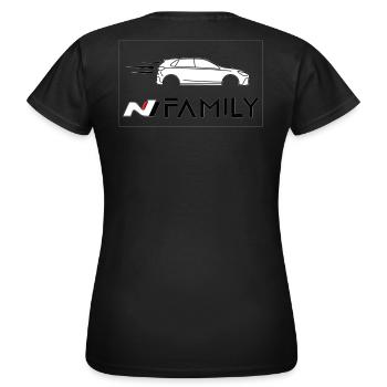 N Family - T-shirt Femme - noir - Dos - AI Model Female 172 dark (172cm)