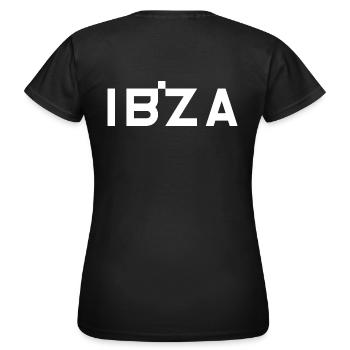 IBIZA – Îles Baléares – Espagne - T-shirt Femme - noir - Dos - AI Model Female 172 dark (172cm)
