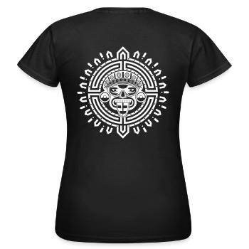 Aztec, Maya et Inka Tekno 23 - T-shirt Femme - noir - Dos - AI Model Female 172 dark (172cm)