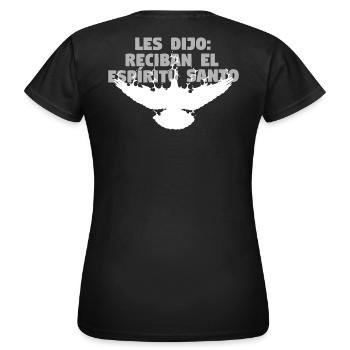 Receive Comforter - Spanish - Women's T-Shirt - black - Back - AI Model Female 172 dark (172cm)