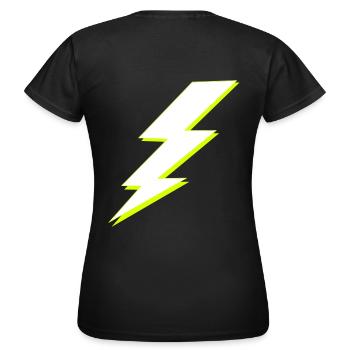 Lightning - Women's T-Shirt - black - Back - AI Model Female 172 dark (172cm)
