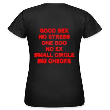 Lifestyle - Frauen T-Shirt - Schwarz - Hinten - AI Model Female 172 dark (172cm)
