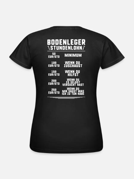 Bodenleger Estrichleger Parkettleger - Frauen T-Shirt - Schwarz