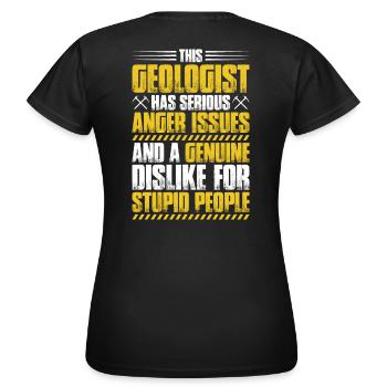 Geologie Geologe Geologist Geology Geologin - Frauen T-Shirt - Schwarz - Hinten - AI Model Female 172 dark (172cm)