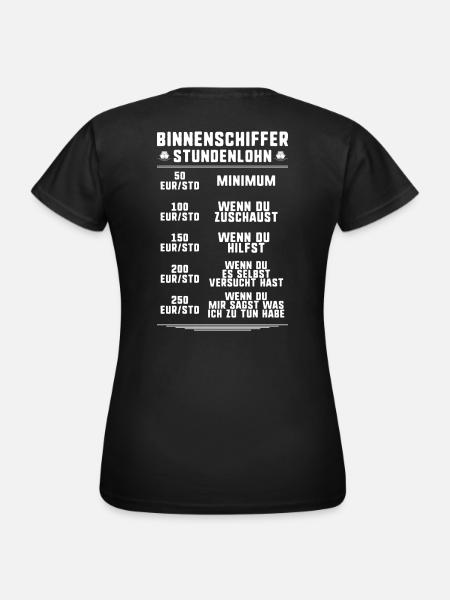Binnenschiffer Binnenschifffahrt Binnenschiff - Frauen T-Shirt - Schwarz