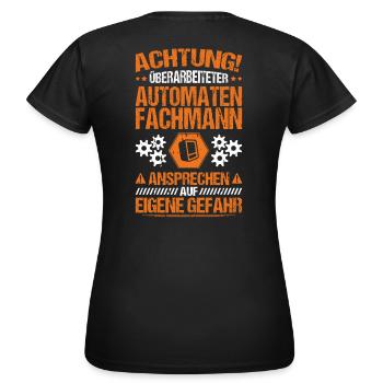 Automatenfachmann Automatenfachfrau Automaten - Frauen T-Shirt - Schwarz - Hinten - AI Model Female 172 dark (172cm)