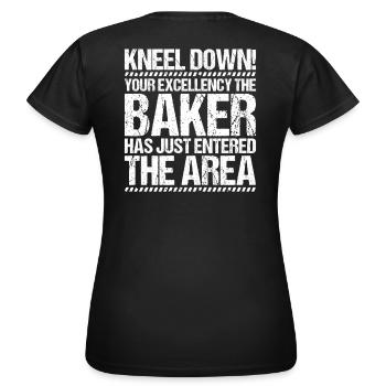 Boulanger Boulanger Boulanger Boulangerie Boulangerie Boulangerie - T-shirt Femme - noir - Dos - AI Model Female 172 dark (172cm)