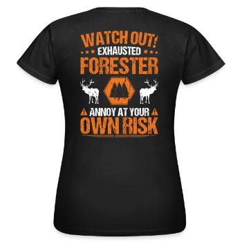 Forestier Forestier Forestier Forestier Ouvrier forestier Forêt - T-shirt Femme - noir - Dos - AI Model Female 172 dark (172cm)