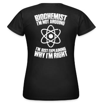 Biochemiker Biochimie Biochimie Biochimiste - T-shirt Femme - noir - Dos - AI Model Female 172 dark (172cm)