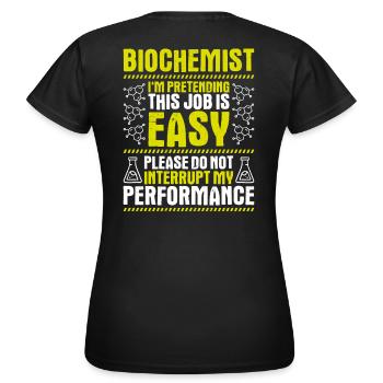 Biochemiker Biochimie Biochimie Biochimiste - T-shirt Femme - noir - Dos - AI Model Female 172 dark (172cm)