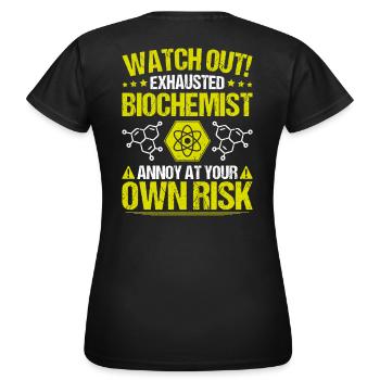 Biochemiker Biochimie Biochimie Biochimiste - T-shirt Femme - noir - Dos - AI Model Female 172 dark (172cm)
