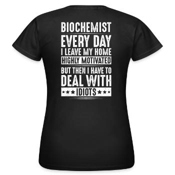 Biochemiker Biochimie Biochimie Biochimiste - T-shirt Femme - noir - Dos - AI Model Female 172 dark (172cm)
