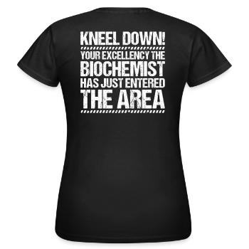 Biochemiker Biochimie Biochimie Biochimiste - T-shirt Femme - noir - Dos - AI Model Female 172 dark (172cm)