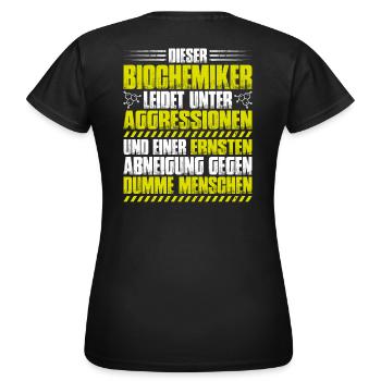 Biochemiker Biochimie Biochimie Biochimiste - T-shirt Femme - noir - Dos - AI Model Female 172 dark (172cm)