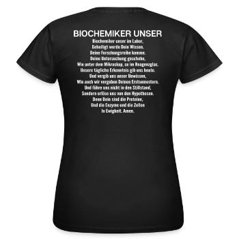 Biochemiker Biochimie Biochimie Biochimiste - T-shirt Femme - noir - Dos - AI Model Female 172 dark (172cm)