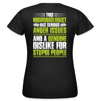 Mikrobiologie Mikrobiologe Biologie Biologe - Frauen T-Shirt - Schwarz - Hinten - AI Model Female 172 dark (172cm)