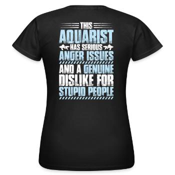 Aquaristik Aquarianer Aquarium Fische Aquarist - Frauen T-Shirt - Schwarz - Hinten - AI Model Female 172 dark (172cm)