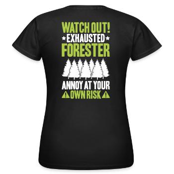 Forestier Forestier Forestier Travailleurs forestiers Forêt - T-shirt Femme - noir - Dos - AI Model Female 172 dark (172cm)