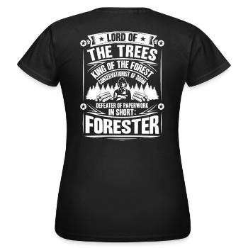 Forester Forester Forester Forest Workers - Women's T-Shirt - black - Back - AI Model Female 172 dark (172cm)