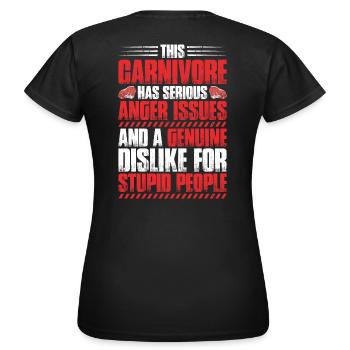 Carnivore Diät Carnivore Ernährung Carnivore Diet - T-shirt Femme - noir - Dos - AI Model Female 172 dark (172cm)