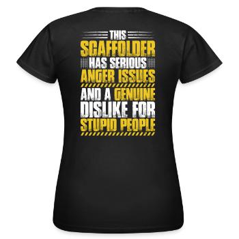Gerüstbauer Gerüstbau Gerüstmonteur Scaffolder - Frauen T-Shirt - Schwarz - Hinten - AI Model Female 172 dark (172cm)