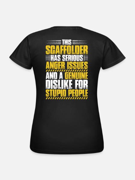 Gerüstbauer Gerüstbau Gerüstmonteur Scaffolder - Dame-T-shirt - sort