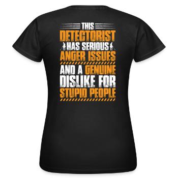 Sondengänger Sondler Metalldetektor Detectorist - Frauen T-Shirt - Schwarz - Hinten - AI Model Female 172 dark (172cm)