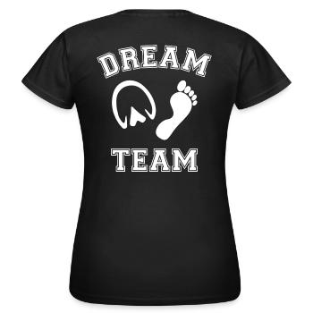 Cadeau équitation équipe d'impression du sabot sabot de cheval - T-shirt Femme - noir - Dos - AI Model Female 172 dark (172cm)