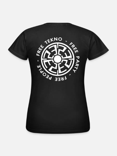 free tekno free party free people - Frauen T-Shirt - Schwarz