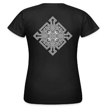 Tekno haut-parleur 23 flèche - T-shirt Femme - noir - Dos - AI Model Female 172 dark (172cm)