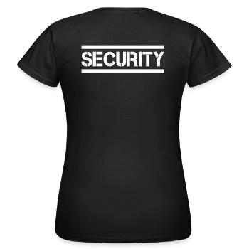 Service de garde de porte de discothèque de videur de sécurité de sécurité - T-shirt Femme - noir - Dos - AI Model Female 172 dark (172cm)