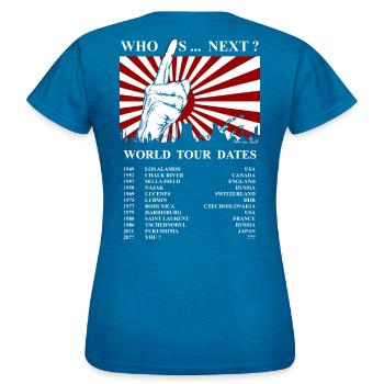 Énergie nucléaire Non Merci réacteur réacteur nucléaire malheur atome - T-shirt Femme - bleu saphir antique chiné - Dos - AI Model Female 172 dark (172cm)