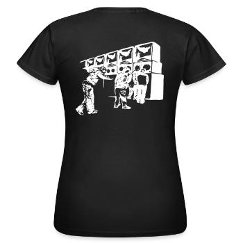 soundsystem 23 - Frauen T-Shirt - Schwarz - Hinten - AI Model Female 172 dark (172cm)