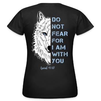 Religious quote - Women's T-Shirt - black - Back - AI Model Female 172 dark (172cm)