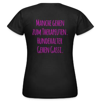 Hundehalter - Frauen T-Shirt - Schwarz - Hinten - AI Model Female 172 dark (172cm)