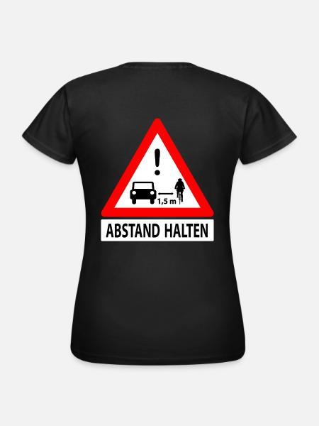Bicycle safety distance - Women's T-Shirt - black