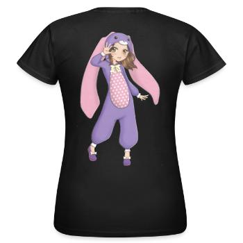Manga - Frauen T-Shirt - Schwarz - Hinten - AI Model Female 172 dark (172cm)